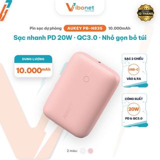Pin Dự Phòng AUKEY PB-N83S 10000mAh 20W - PINK