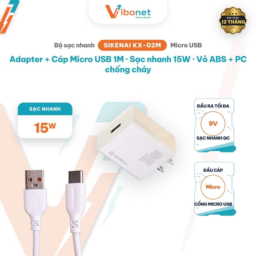 KX-02M (MICRO) 15W Flash Charger QC3.0