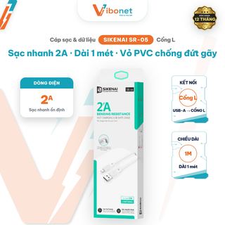 Cáp sạc Sikenai SR-05 Lightning 2A dài 1M vỏ PVC bền bỉ