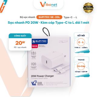BỘ SẠC NHANH PD 20W (C-L) SE-20L SE-02L