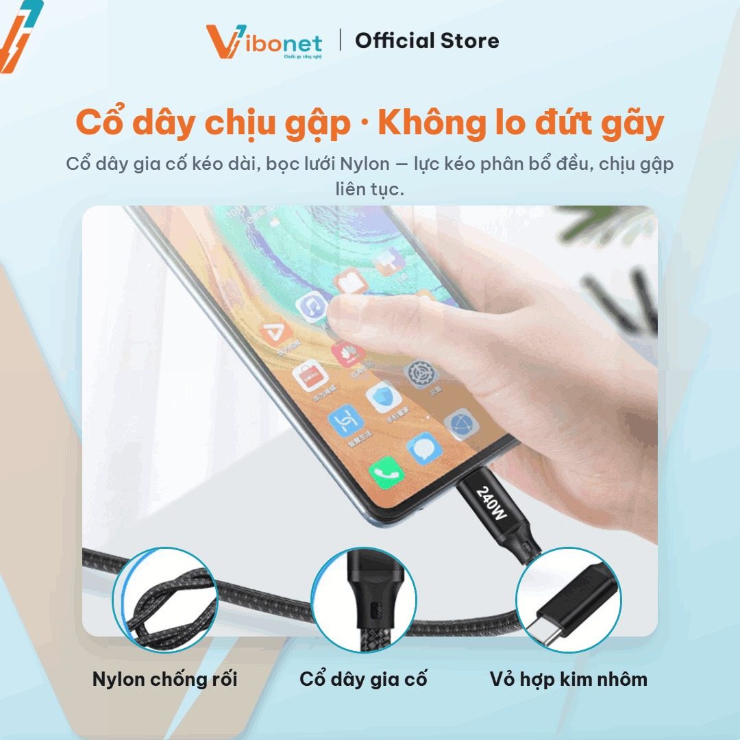 Dây dù Nylon vỏ nhôm chịu gập tốt qua hàng nghìn lần cắm rút