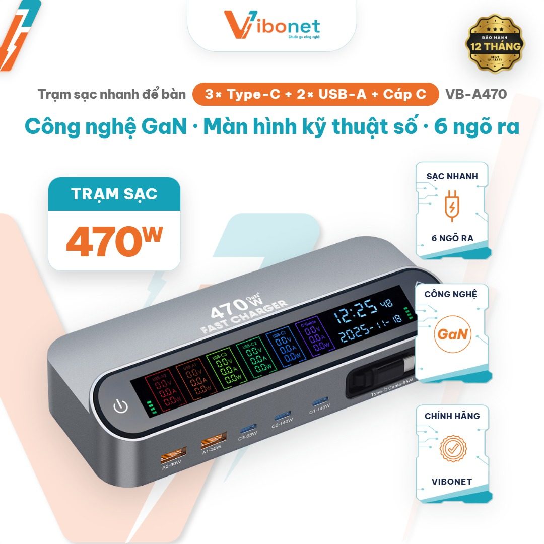 Trạm sạc có cáp rút tích hợp: hết cảnh đi tìm dây