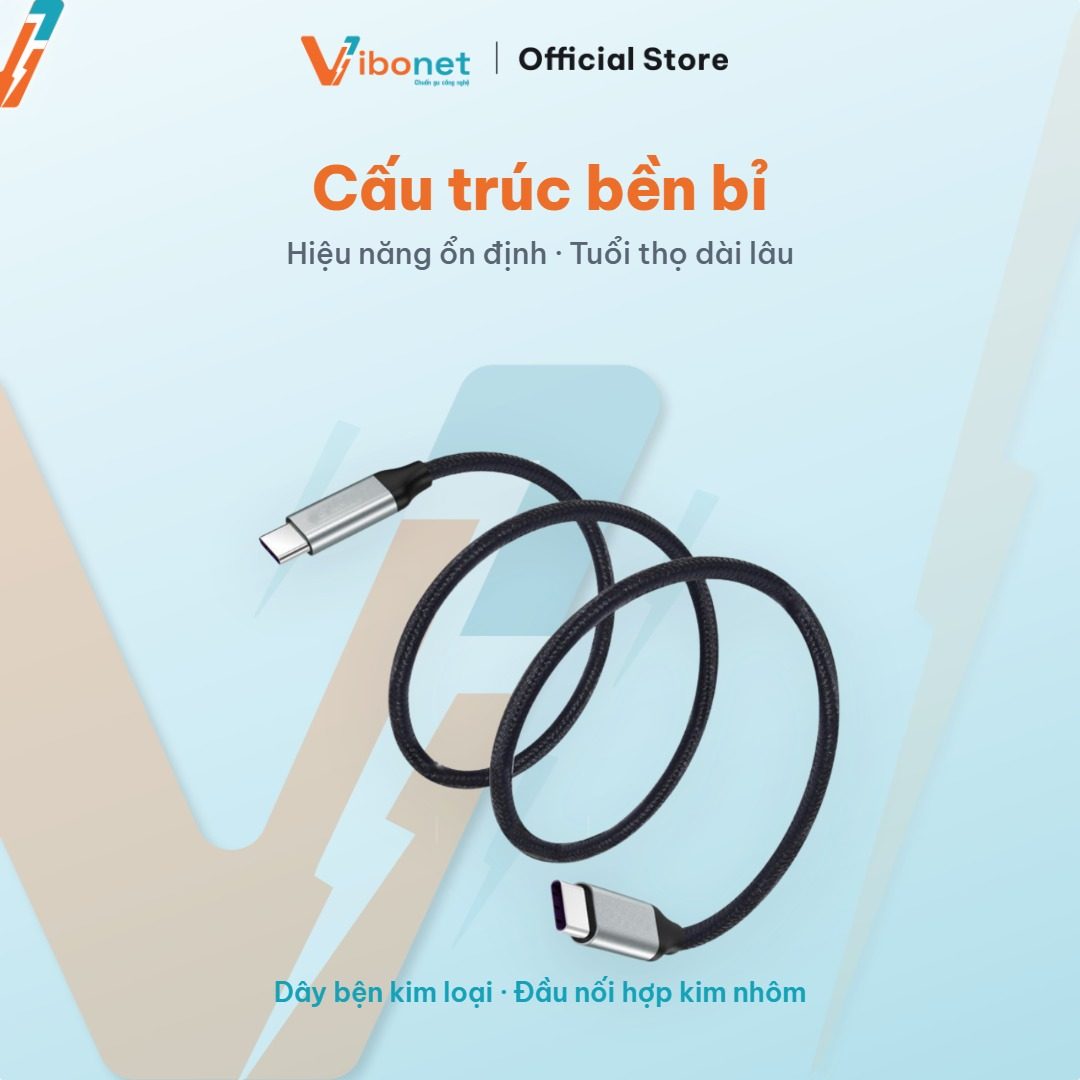 Vỏ đầu bằng hợp kim nhôm ôm chắc chân cắm, giảm gãy gập ở cổ dây.