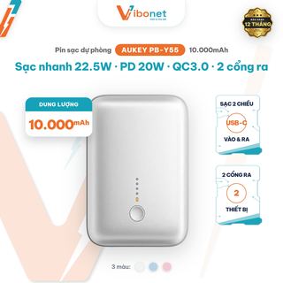 Pin dự phòng Aukey PB-Y55 10.000mAh 20W PD/QC3.0