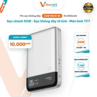 Pin dự phòng từ tính Cuktech 10 Air 10.000mAh 55W (sạc không dây)